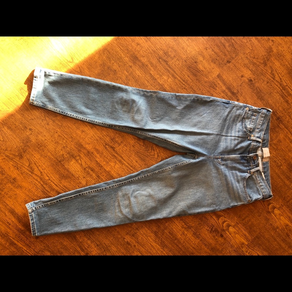 Everlane High Rise Skinny Ankle Jeans Light Wash
